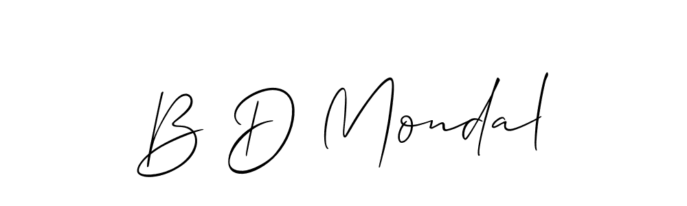 Create a beautiful signature design for name B D Mondal. With this signature (Allison_Script) fonts, you can make a handwritten signature for free. B D Mondal signature style 2 images and pictures png