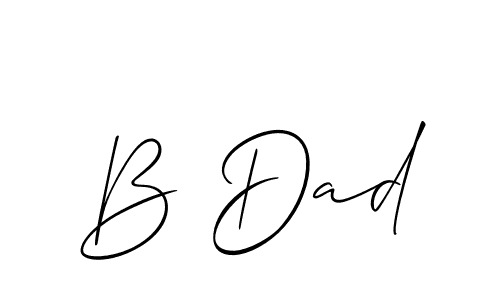 How to Draw B Dad signature style? Allison_Script is a latest design signature styles for name B Dad. B Dad signature style 2 images and pictures png