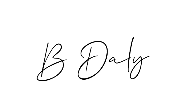 Make a beautiful signature design for name B Daly. With this signature (Allison_Script) style, you can create a handwritten signature for free. B Daly signature style 2 images and pictures png