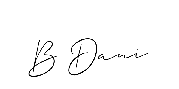 Make a beautiful signature design for name B Dani. With this signature (Allison_Script) style, you can create a handwritten signature for free. B Dani signature style 2 images and pictures png