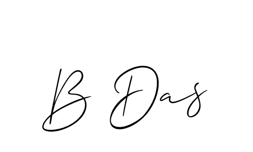 Make a beautiful signature design for name B Das. With this signature (Allison_Script) style, you can create a handwritten signature for free. B Das signature style 2 images and pictures png