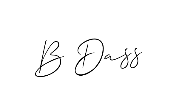 Allison_Script is a professional signature style that is perfect for those who want to add a touch of class to their signature. It is also a great choice for those who want to make their signature more unique. Get B Dass name to fancy signature for free. B Dass signature style 2 images and pictures png