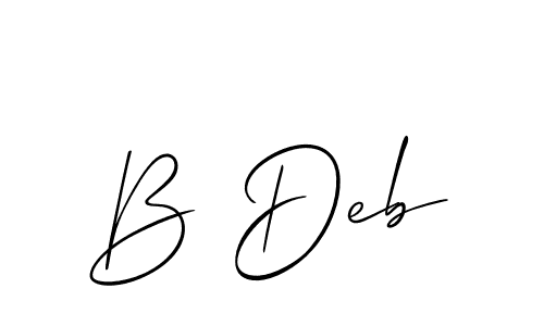 B Deb stylish signature style. Best Handwritten Sign (Allison_Script) for my name. Handwritten Signature Collection Ideas for my name B Deb. B Deb signature style 2 images and pictures png