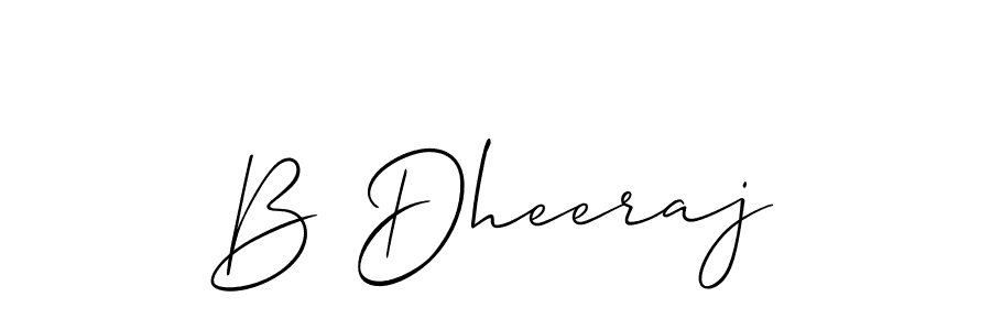 It looks lik you need a new signature style for name B Dheeraj. Design unique handwritten (Allison_Script) signature with our free signature maker in just a few clicks. B Dheeraj signature style 2 images and pictures png