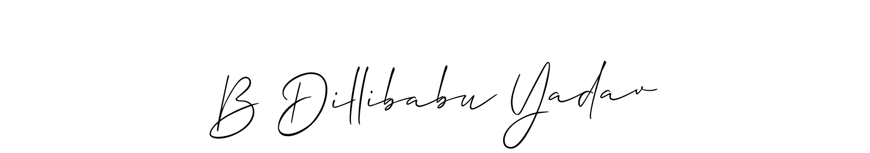 It looks lik you need a new signature style for name B Dillibabu Yadav. Design unique handwritten (Allison_Script) signature with our free signature maker in just a few clicks. B Dillibabu Yadav signature style 2 images and pictures png