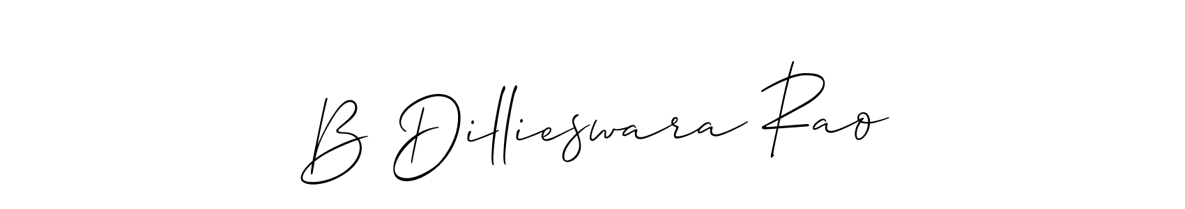 How to make B Dillieswara Rao name signature. Use Allison_Script style for creating short signs online. This is the latest handwritten sign. B Dillieswara Rao signature style 2 images and pictures png