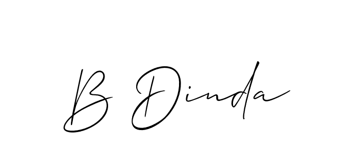 How to make B Dinda signature? Allison_Script is a professional autograph style. Create handwritten signature for B Dinda name. B Dinda signature style 2 images and pictures png