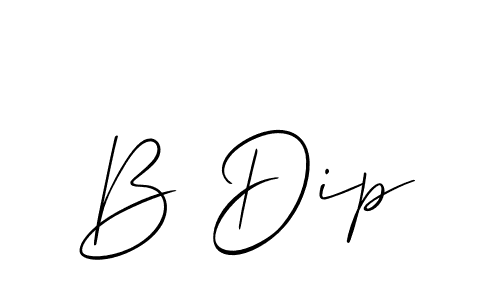 Use a signature maker to create a handwritten signature online. With this signature software, you can design (Allison_Script) your own signature for name B Dip. B Dip signature style 2 images and pictures png