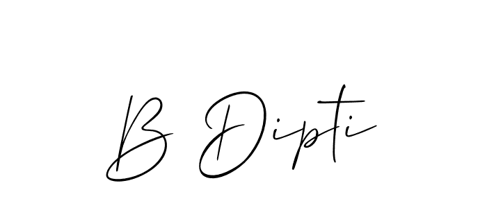 Allison_Script is a professional signature style that is perfect for those who want to add a touch of class to their signature. It is also a great choice for those who want to make their signature more unique. Get B Dipti name to fancy signature for free. B Dipti signature style 2 images and pictures png