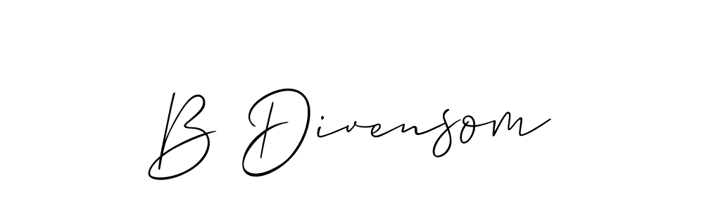 Best and Professional Signature Style for B Divensom. Allison_Script Best Signature Style Collection. B Divensom signature style 2 images and pictures png
