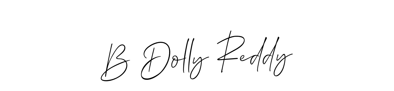 Use a signature maker to create a handwritten signature online. With this signature software, you can design (Allison_Script) your own signature for name B Dolly Reddy. B Dolly Reddy signature style 2 images and pictures png