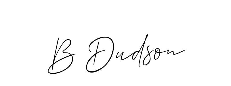 How to Draw B Dudson signature style? Allison_Script is a latest design signature styles for name B Dudson. B Dudson signature style 2 images and pictures png