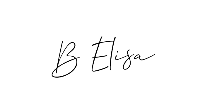 Design your own signature with our free online signature maker. With this signature software, you can create a handwritten (Allison_Script) signature for name B Elisa. B Elisa signature style 2 images and pictures png