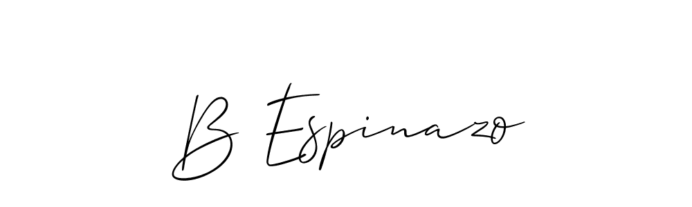Make a short B Espinazo signature style. Manage your documents anywhere anytime using Allison_Script. Create and add eSignatures, submit forms, share and send files easily. B Espinazo signature style 2 images and pictures png