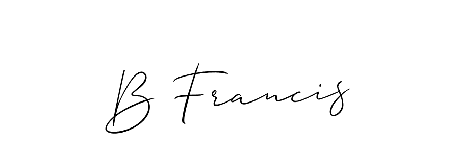 Best and Professional Signature Style for B Francis. Allison_Script Best Signature Style Collection. B Francis signature style 2 images and pictures png