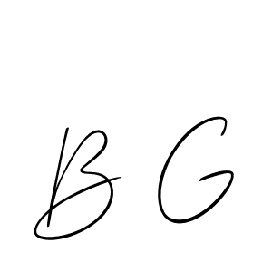 It looks lik you need a new signature style for name B G. Design unique handwritten (Allison_Script) signature with our free signature maker in just a few clicks. B G signature style 2 images and pictures png