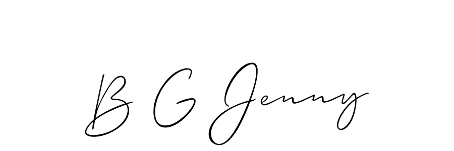This is the best signature style for the B G Jenny name. Also you like these signature font (Allison_Script). Mix name signature. B G Jenny signature style 2 images and pictures png