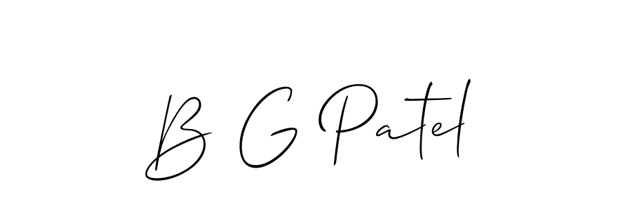 Best and Professional Signature Style for B G Patel. Allison_Script Best Signature Style Collection. B G Patel signature style 2 images and pictures png