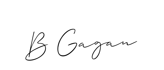 Best and Professional Signature Style for B Gagan. Allison_Script Best Signature Style Collection. B Gagan signature style 2 images and pictures png