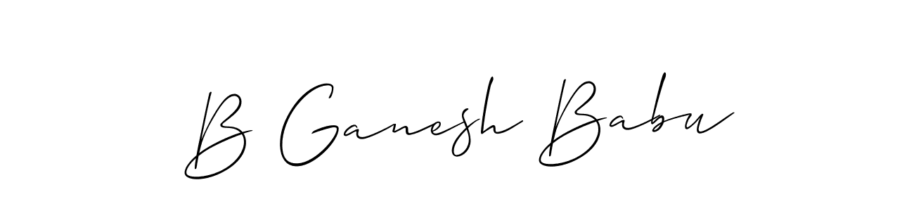 How to make B Ganesh Babu signature? Allison_Script is a professional autograph style. Create handwritten signature for B Ganesh Babu name. B Ganesh Babu signature style 2 images and pictures png