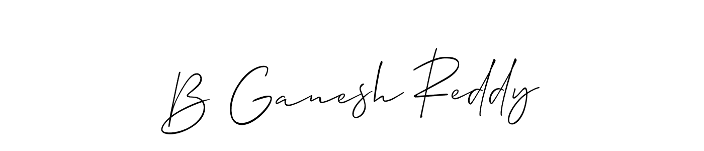 Make a beautiful signature design for name B Ganesh Reddy. With this signature (Allison_Script) style, you can create a handwritten signature for free. B Ganesh Reddy signature style 2 images and pictures png