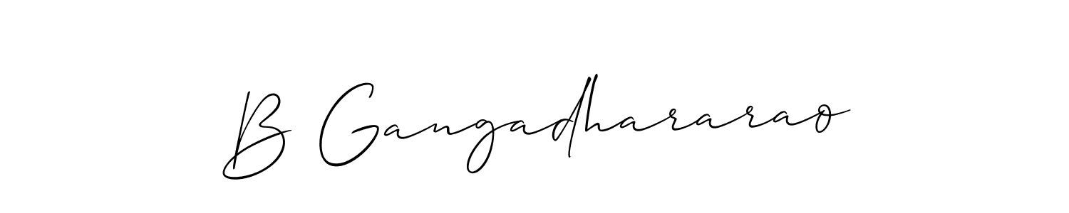 if you are searching for the best signature style for your name B Gangadhararao. so please give up your signature search. here we have designed multiple signature styles  using Allison_Script. B Gangadhararao signature style 2 images and pictures png