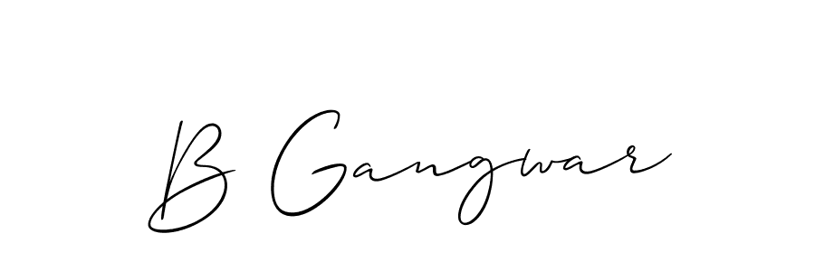 B Gangwar stylish signature style. Best Handwritten Sign (Allison_Script) for my name. Handwritten Signature Collection Ideas for my name B Gangwar. B Gangwar signature style 2 images and pictures png