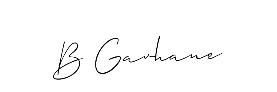 Best and Professional Signature Style for B Gavhane. Allison_Script Best Signature Style Collection. B Gavhane signature style 2 images and pictures png