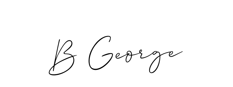 How to make B George signature? Allison_Script is a professional autograph style. Create handwritten signature for B George name. B George signature style 2 images and pictures png