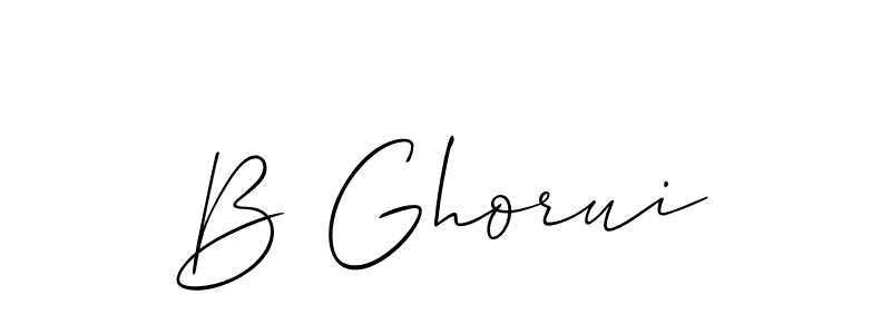 How to Draw B Ghorui signature style? Allison_Script is a latest design signature styles for name B Ghorui. B Ghorui signature style 2 images and pictures png