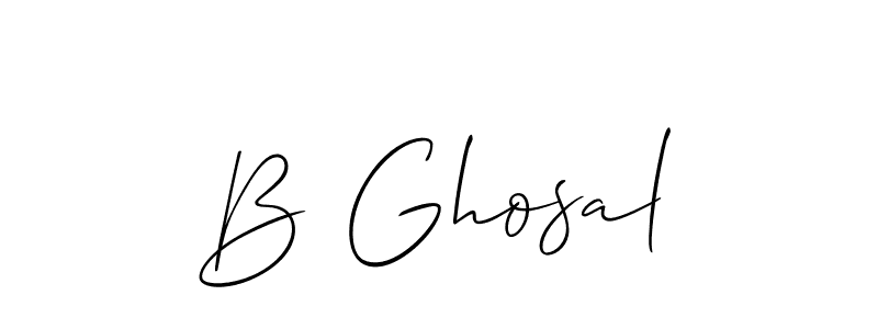 You should practise on your own different ways (Allison_Script) to write your name (B Ghosal) in signature. don't let someone else do it for you. B Ghosal signature style 2 images and pictures png