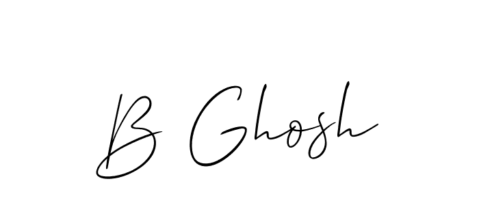 Make a beautiful signature design for name B Ghosh. Use this online signature maker to create a handwritten signature for free. B Ghosh signature style 2 images and pictures png