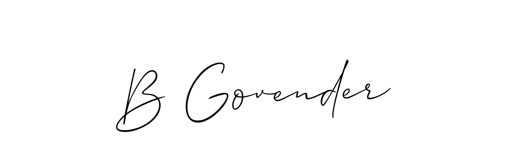 How to Draw B Govender signature style? Allison_Script is a latest design signature styles for name B Govender. B Govender signature style 2 images and pictures png