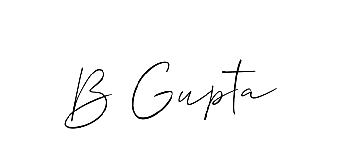 You should practise on your own different ways (Allison_Script) to write your name (B Gupta) in signature. don't let someone else do it for you. B Gupta signature style 2 images and pictures png