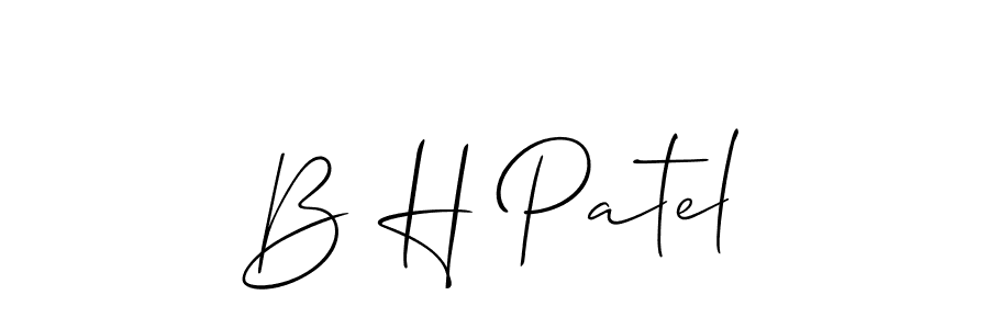 How to Draw B H Patel signature style? Allison_Script is a latest design signature styles for name B H Patel. B H Patel signature style 2 images and pictures png