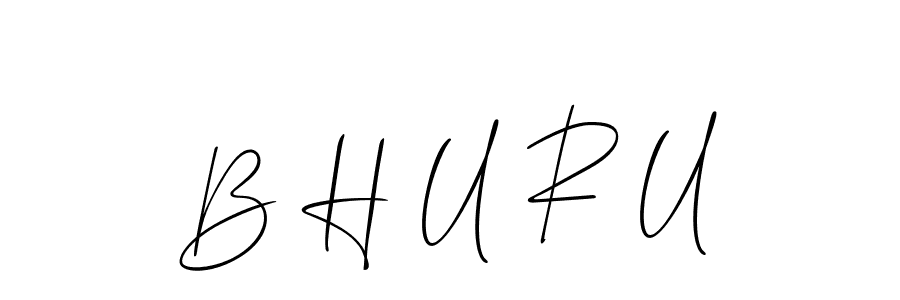 How to Draw B H U R U signature style? Allison_Script is a latest design signature styles for name B H U R U. B H U R U signature style 2 images and pictures png