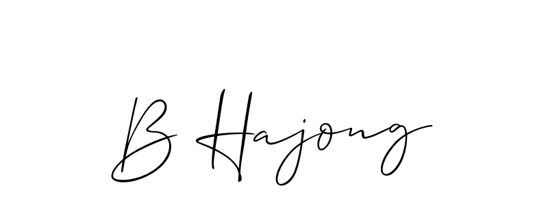 Make a beautiful signature design for name B Hajong. Use this online signature maker to create a handwritten signature for free. B Hajong signature style 2 images and pictures png