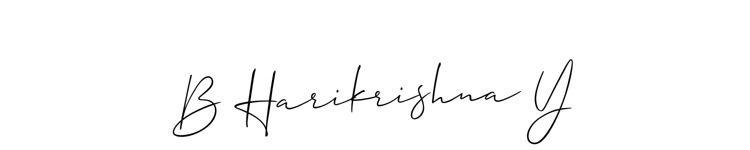 Create a beautiful signature design for name B Harikrishna Y. With this signature (Allison_Script) fonts, you can make a handwritten signature for free. B Harikrishna Y signature style 2 images and pictures png