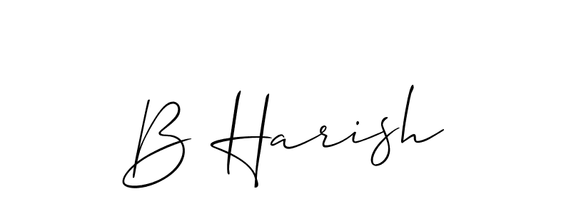 Make a short B Harish signature style. Manage your documents anywhere anytime using Allison_Script. Create and add eSignatures, submit forms, share and send files easily. B Harish signature style 2 images and pictures png