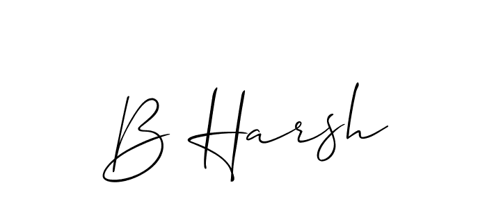 if you are searching for the best signature style for your name B Harsh. so please give up your signature search. here we have designed multiple signature styles  using Allison_Script. B Harsh signature style 2 images and pictures png