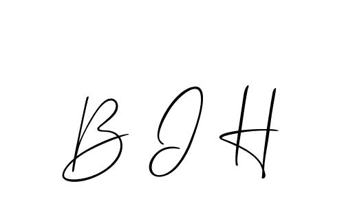 Use a signature maker to create a handwritten signature online. With this signature software, you can design (Allison_Script) your own signature for name B I H. B I H signature style 2 images and pictures png