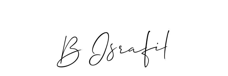 How to Draw B Israfil signature style? Allison_Script is a latest design signature styles for name B Israfil. B Israfil signature style 2 images and pictures png