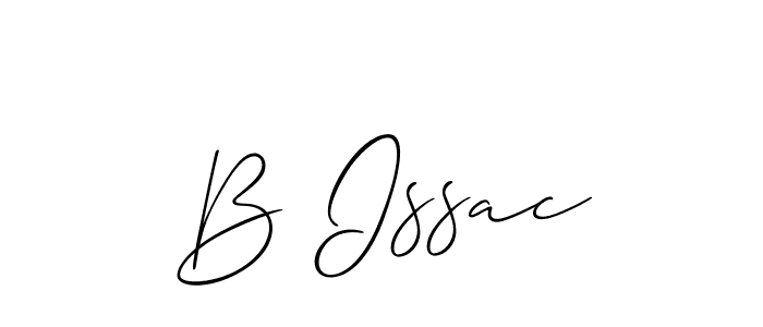 Make a short B Issac signature style. Manage your documents anywhere anytime using Allison_Script. Create and add eSignatures, submit forms, share and send files easily. B Issac signature style 2 images and pictures png