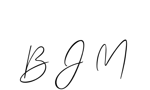 Also we have B J M name is the best signature style. Create professional handwritten signature collection using Allison_Script autograph style. B J M signature style 2 images and pictures png