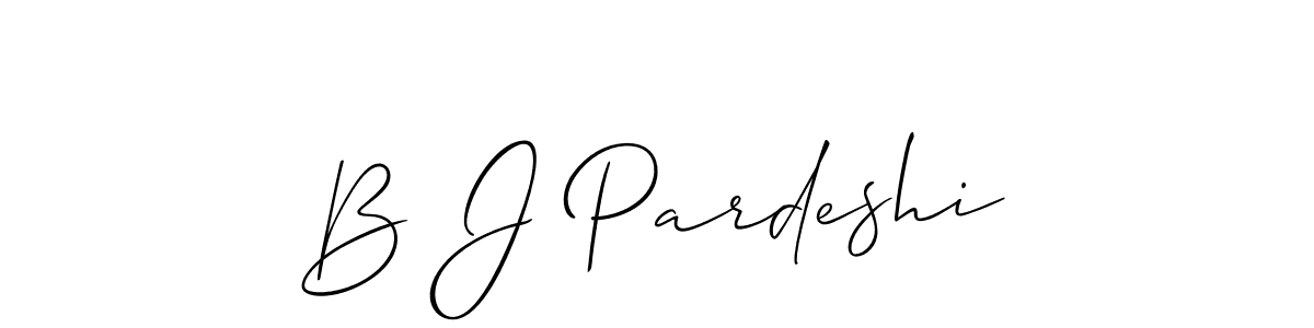 Best and Professional Signature Style for B J Pardeshi. Allison_Script Best Signature Style Collection. B J Pardeshi signature style 2 images and pictures png