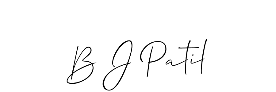Allison_Script is a professional signature style that is perfect for those who want to add a touch of class to their signature. It is also a great choice for those who want to make their signature more unique. Get B J Patil name to fancy signature for free. B J Patil signature style 2 images and pictures png