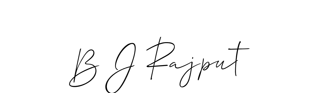 You should practise on your own different ways (Allison_Script) to write your name (B J Rajput) in signature. don't let someone else do it for you. B J Rajput signature style 2 images and pictures png