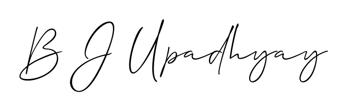 Create a personalized artistic stamp with B J Upadhyay in Allison_Script font. Perfect for visual artists, designers, and influencers. B J Upadhyay signature style 2 images and pictures png
