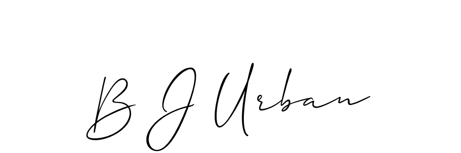 Create a beautiful signature design for name B J Urban. With this signature (Allison_Script) fonts, you can make a handwritten signature for free. B J Urban signature style 2 images and pictures png