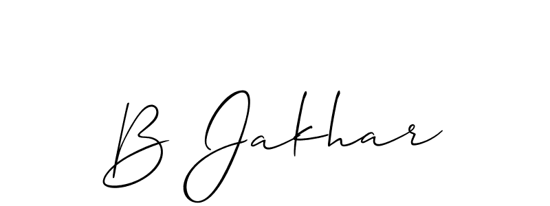 You should practise on your own different ways (Allison_Script) to write your name (B Jakhar) in signature. don't let someone else do it for you. B Jakhar signature style 2 images and pictures png